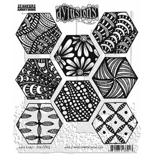 Dylusions Stamp Set - Build A Quilt