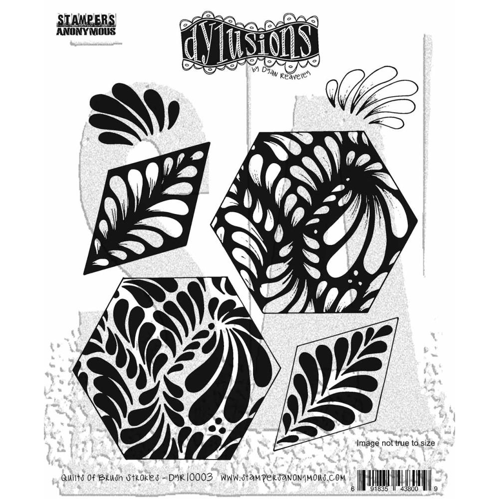 Dylusions Stamp Set - Quilts of Brush Strokes
