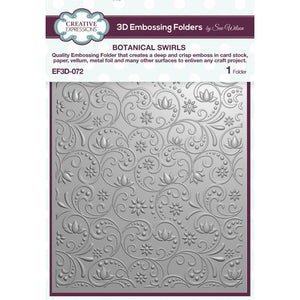 CE Embossing Folder 3D 5" x 7" - Botanical Swirls