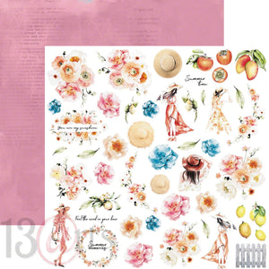 13arts Paper Pack 12" x 12" - Sweet Summertime