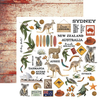 13@rts 12" x 12" Patterned Paper - Down Under - The Outback
