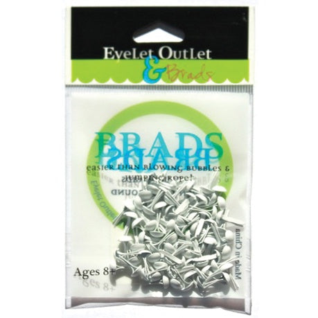 Eyelet Outlet Round Brads 4mm 70/Pkg - White