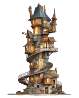 5 Crazy Ladies Stickers - Quirky Houses
