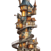5 Crazy Ladies Stickers - Quirky Houses