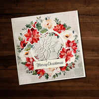 Paper Rose Die - Christmas Poinsettia Circle
