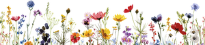 5 Crazy Ladies Stickers - Floral Borders 1