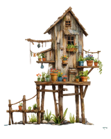 5 Crazy Ladies Stickers - Quirky Houses
