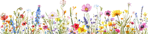 5 Crazy Ladies Stickers - Floral Borders 1