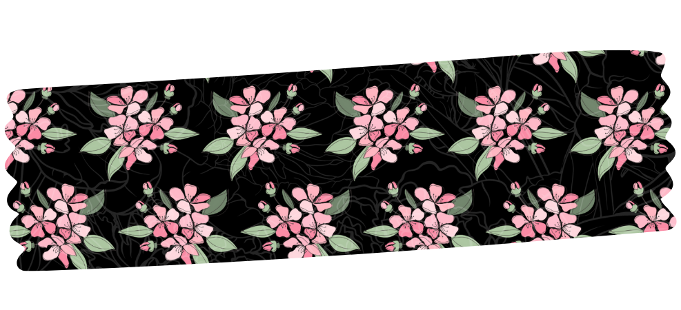 5 Crazy Ladies Journal Stickers - Washi Tape Pink & Green