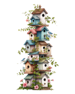 5 Crazy Ladies Stickers - Quirky Houses