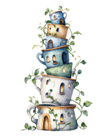 5 Crazy Ladies Stickers - Quirky Houses
