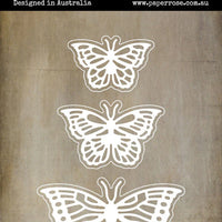 Paper Rose Die set - Alora Layered Butterfly Trio