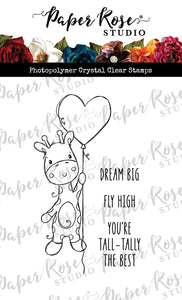 Paper Rose Stamp - Valentine Giraffe