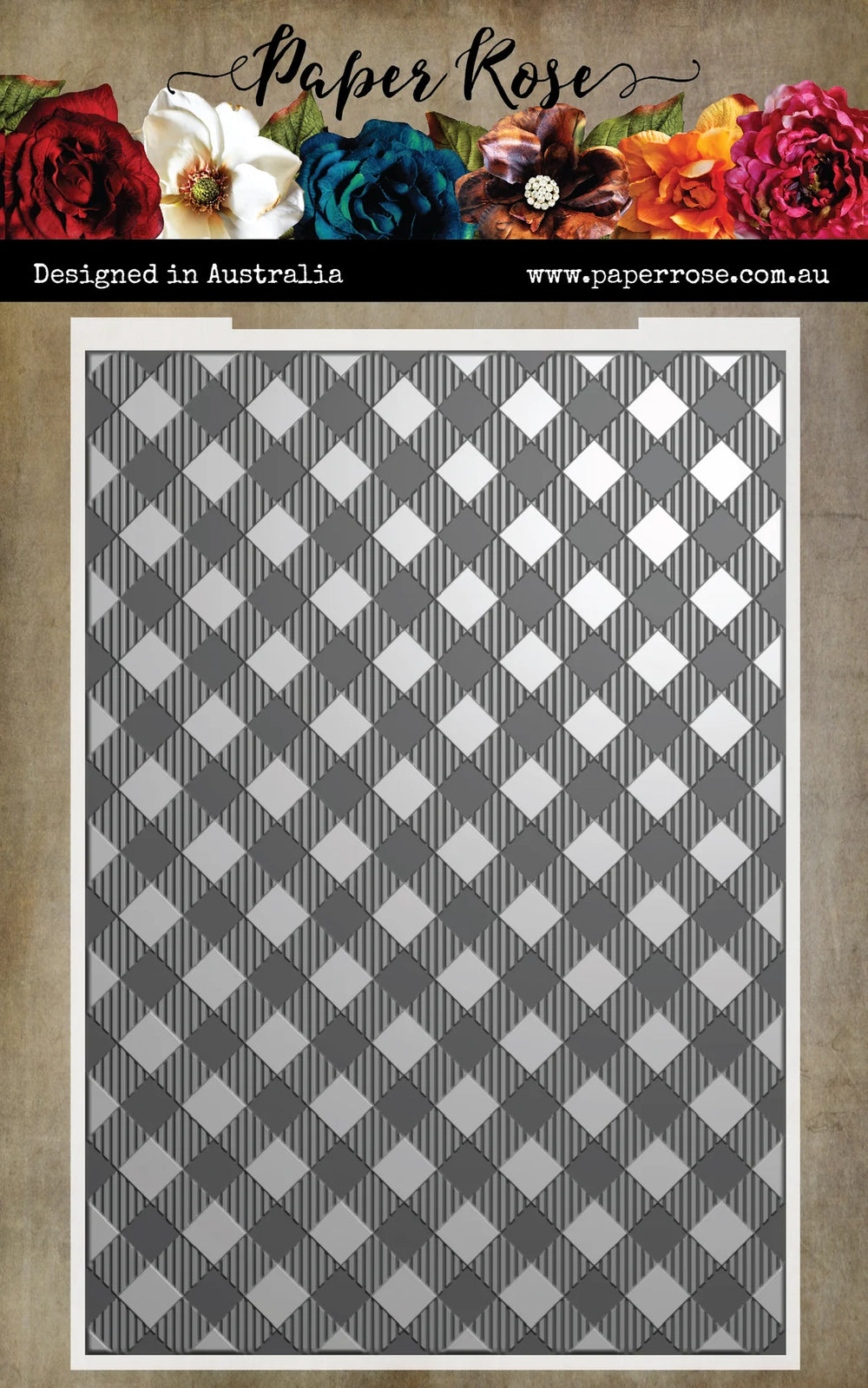 Paper Rose 3D Embossing Folder - Buffalo Plaid