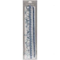 Bella! Bling & Fabric Trim Embellishments-Blue