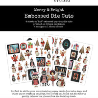 Paper Rose Embossed Die Cuts - Merry and Bright