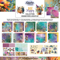 3 Quarter Designs Collection Pack 12" x 12" Card Making Kit - Bee Happy