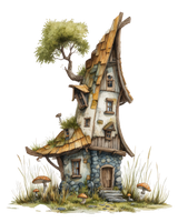 5 Crazy Ladies Stickers - Quirky Houses
