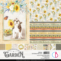 Ciao Bella Paper Pad 12" x 12" - Farmhouse Garden Patterns 8pk

