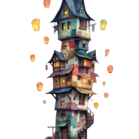 5 Crazy Ladies Stickers - Quirky Houses