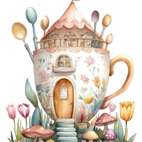5 Crazy Ladies Stickers - Quirky Houses
