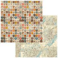 49 and Market Patterned Paper - Rust and Revs - Thrill
