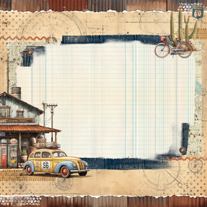 49 and Market Patterned Paper - Rust and Revs - Adventure