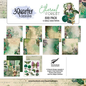 3 Quarter Designs Paper Pack 8" x 8" - Ethereal Forest