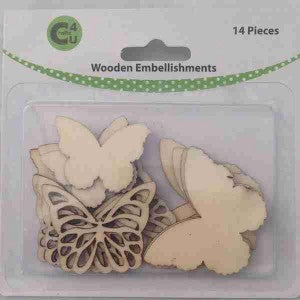 Crafts4U Wooden Embellishments - Butterflies