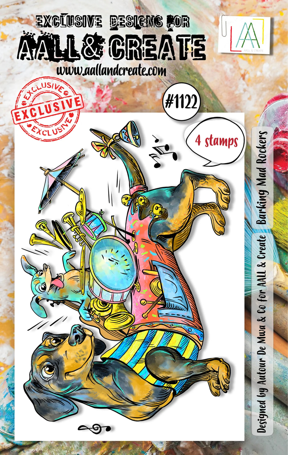 Aall & Create A7 Stamp Set - Barking Mad Rockers