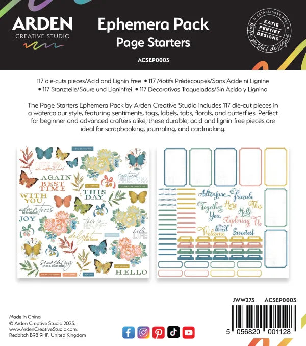 Arden Ephemera Pack - Page Starters