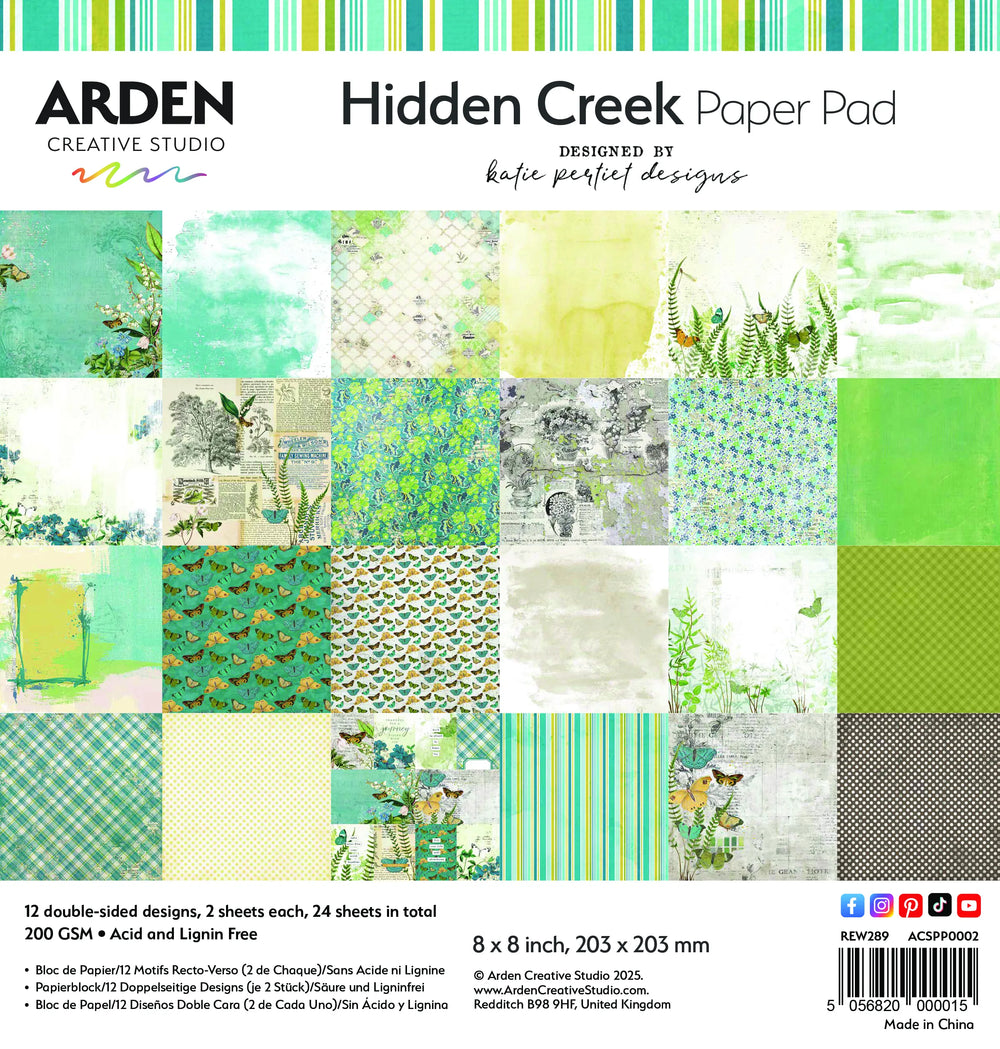 Arden Paper Pack 8x8 - Hidden Creek