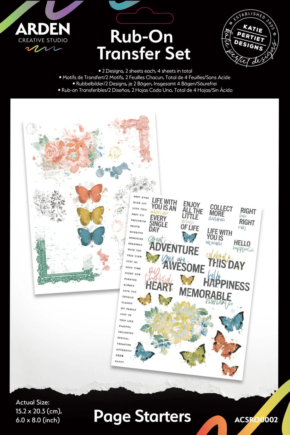 Arden Rub-On Transfer Set - Page Starters
