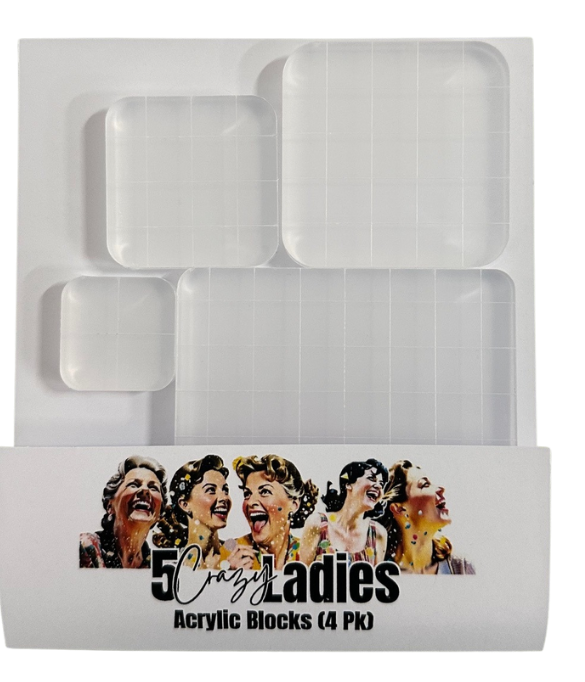 5 Crazy Ladies - Acrylic Blocks (4 pk)