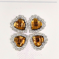 5 Crazy Ladies Bling - Heart Shaped Rhinestone Pack