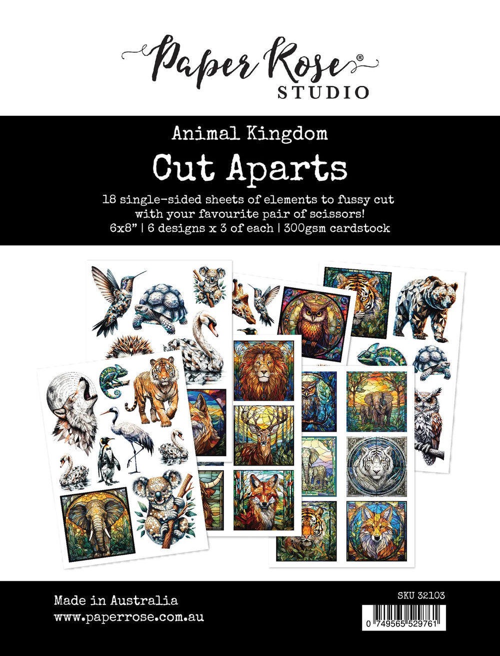 Paper Rose Animal Kingdom Cut Aparts Paper Pack