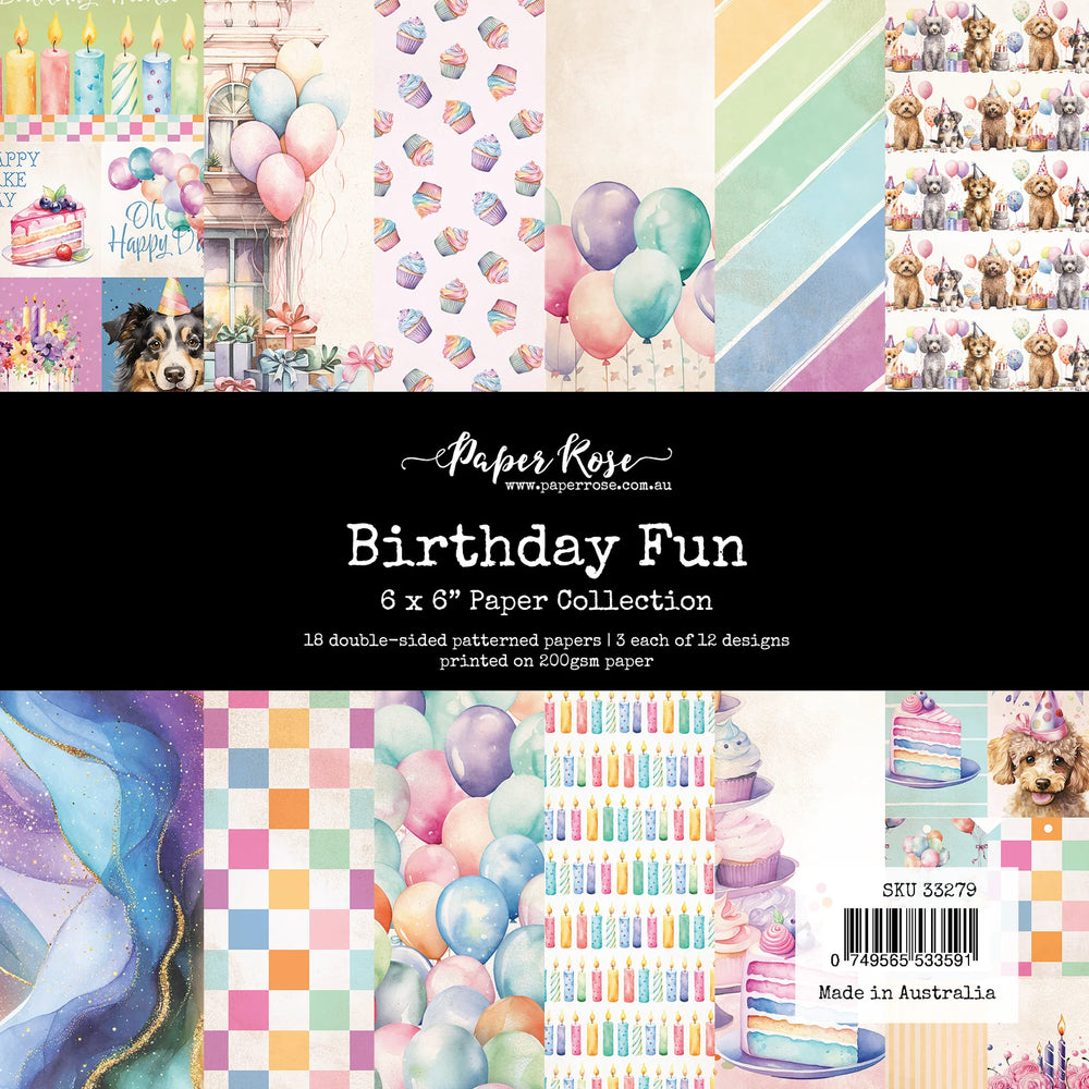 Paper Rose  6x6 Paper Collection - Birthday fun