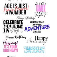 5 Crazy Ladies Birthday Sentiments