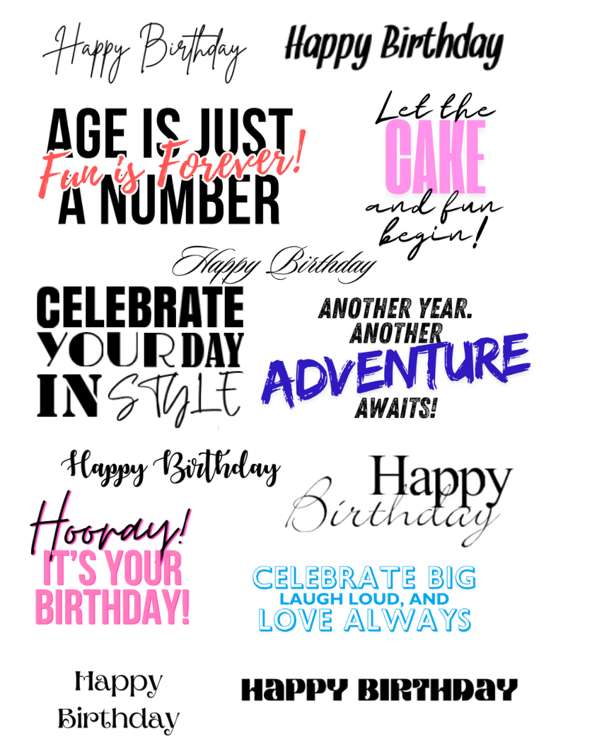 5 Crazy Ladies Birthday Sentiments