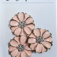 5 Crazy Ladies Metals - Ceramic Coated Blush Flowers