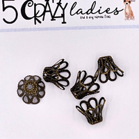 5 Crazy Ladies Metals - Brass Crowns Small