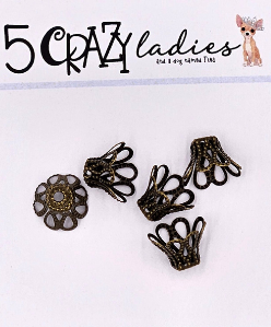 5 Crazy Ladies Metals - Brass Crowns Small