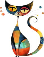 5 Crazy Ladies Stickers - Collage Cats
