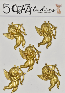 5 Crazy Ladies Metals - Gold Shiny Cherubs