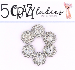 5 Crazy Ladies Bling - Circle Rhinestone