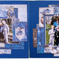 My Happy Place Scrapbook Layout Kit - Harmony in Blue