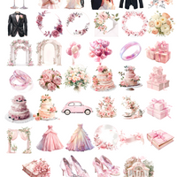 5 Crazy Ladies Die Cuts - Pink Wedding