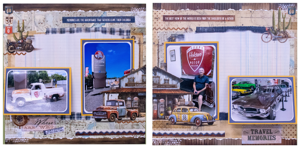 My Happy Place Double Layout Scrapbook - Travel Memories