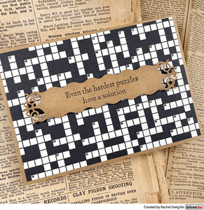Darkroom Door Stamp Background - Crossword