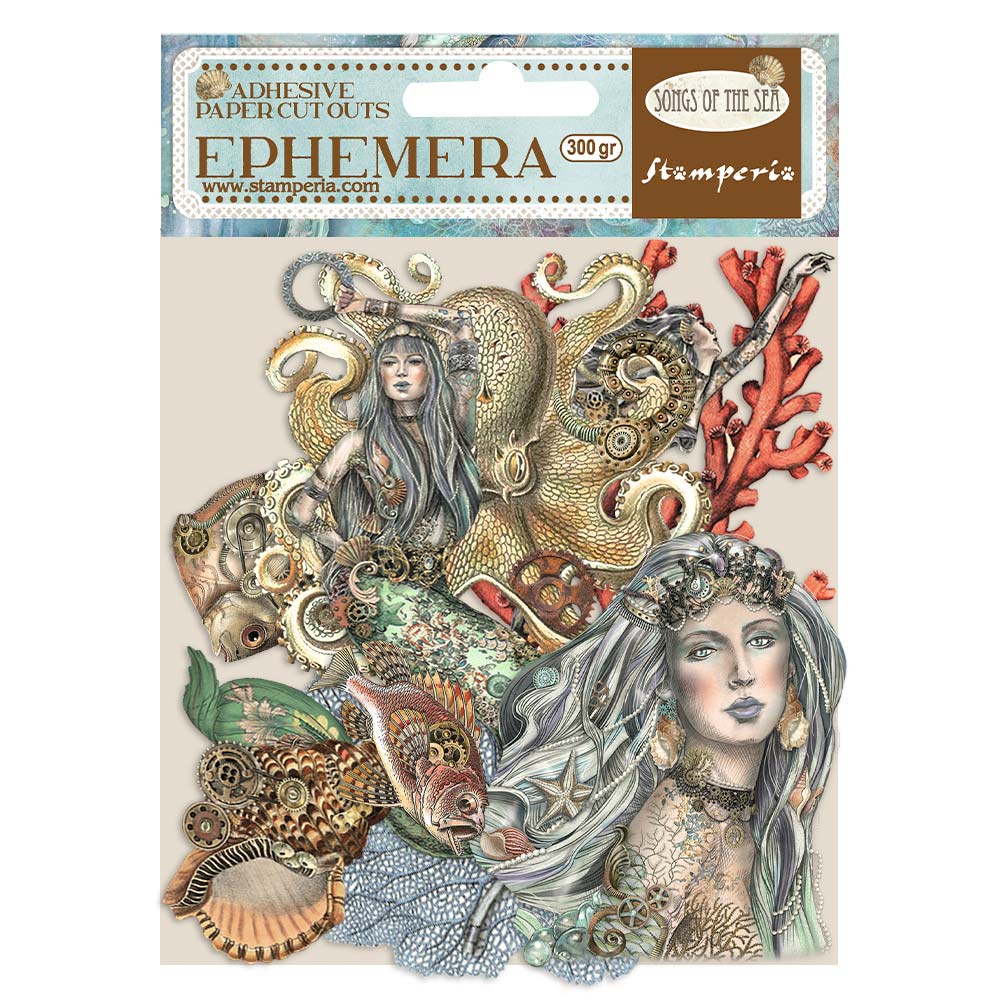 Stamperia Ephemera Adhesive Paper Cut Outs - Songs of the Sea: Mermaids
